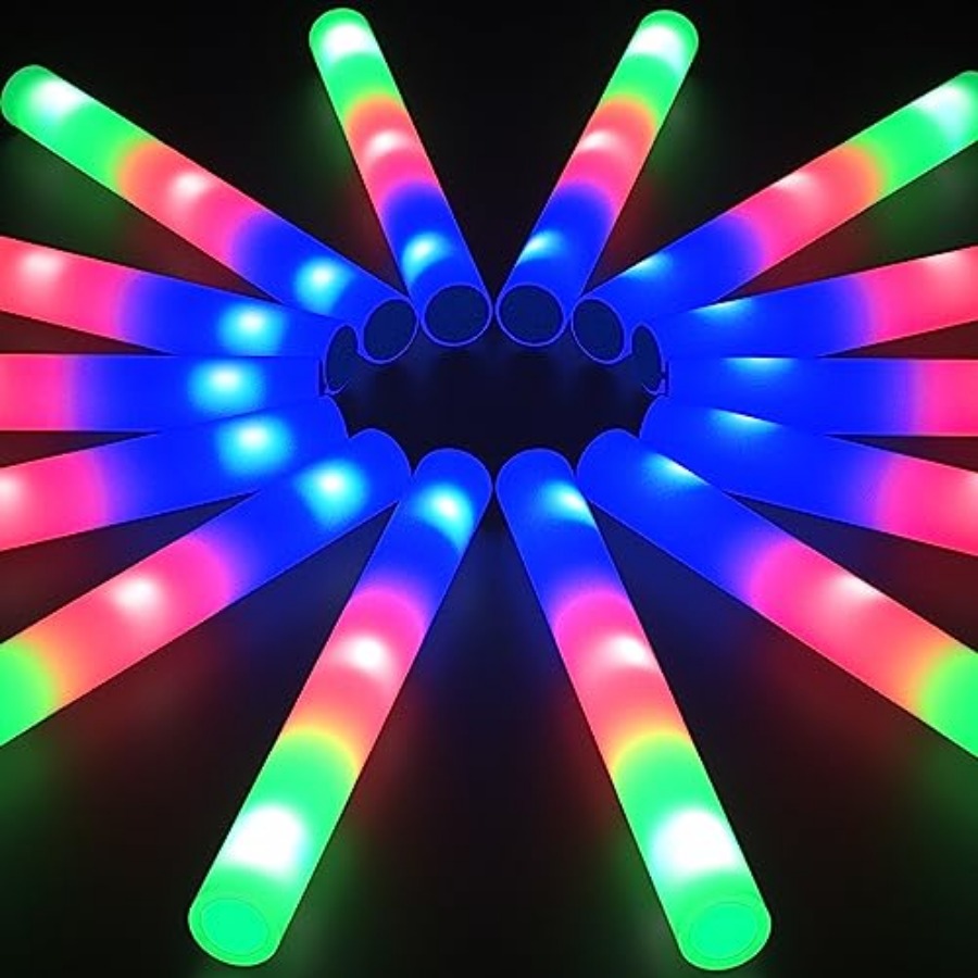 Flashing Led Foam Sticks Party - แท่งโฟมเรืองแสงสำหรับงานปาร์ตี้ แพ็คใหญ่ ขนาด 16 นิ้ว พร้อมไฟ