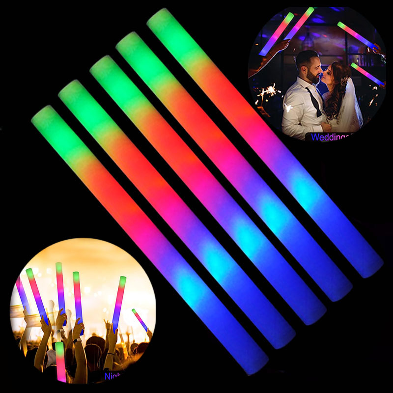 Flashing Led Foam Sticks Party - แท่งโฟมเรืองแสง LED 30/60ชิ้นแท่งเรืองแสงแบบปรับแต่งได้หลอดเชียร์ปรับแต่งได้ตามต้องการ