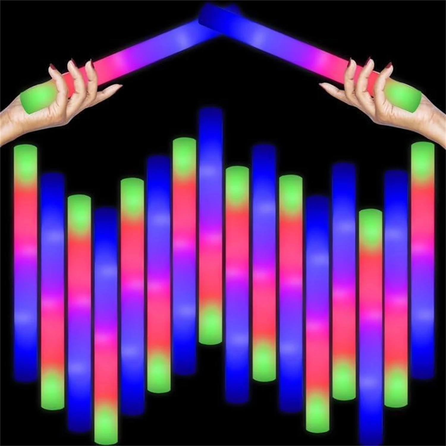 Flashing Led Foam Sticks Party - แท่งโฟมเรืองแสง LED 50 ชิ้น ติดไฟได้นาน 8~10