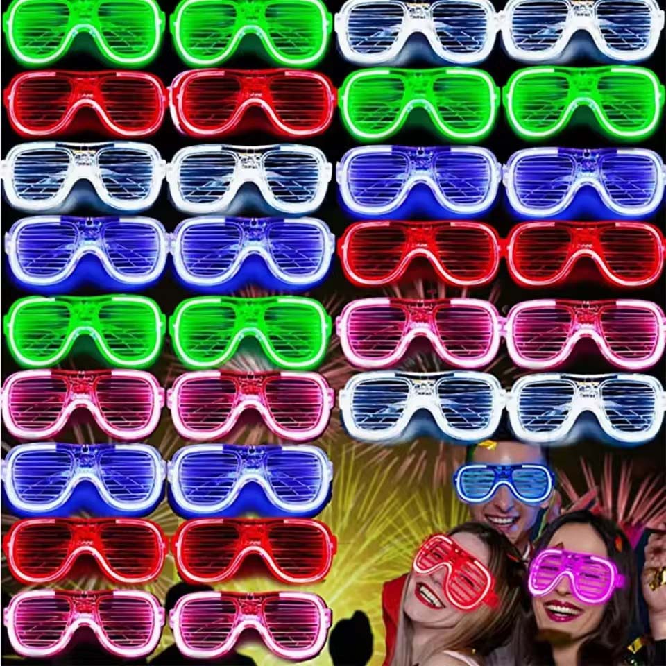 Glow In The Dark Party Glasses - แว่นตา LED เรืองแสง 5-50 ชิ้น 5