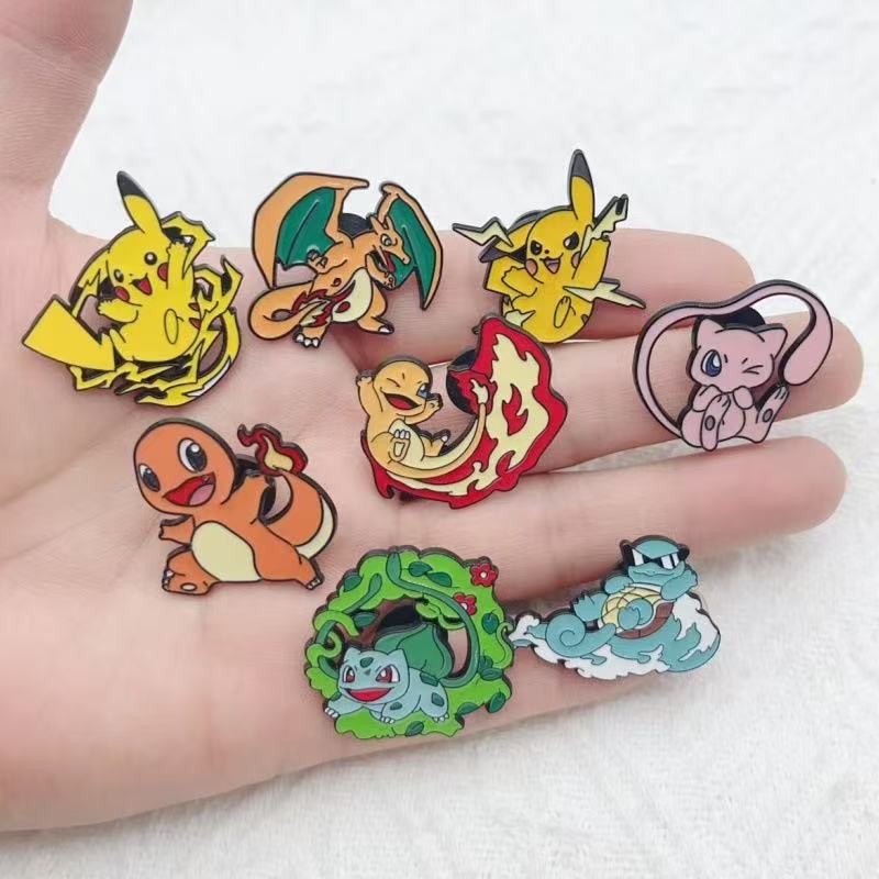 Novelty Gifts - เข็มกลัดโลหะผสมลายการ์ตูนเด็ก 8 ชิ้น ของขวัญที่ดีที่สุด