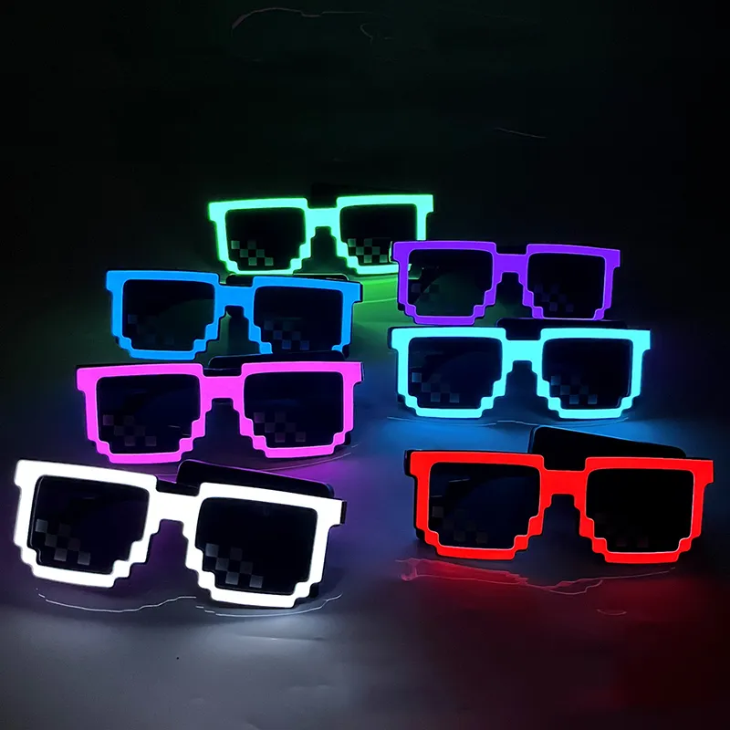 Glow In The Dark Party Glasses - แว่นตา LED ไร้สาย แว่นตาพิกเซล LED ของชำร่วยงานปาร์ตี้