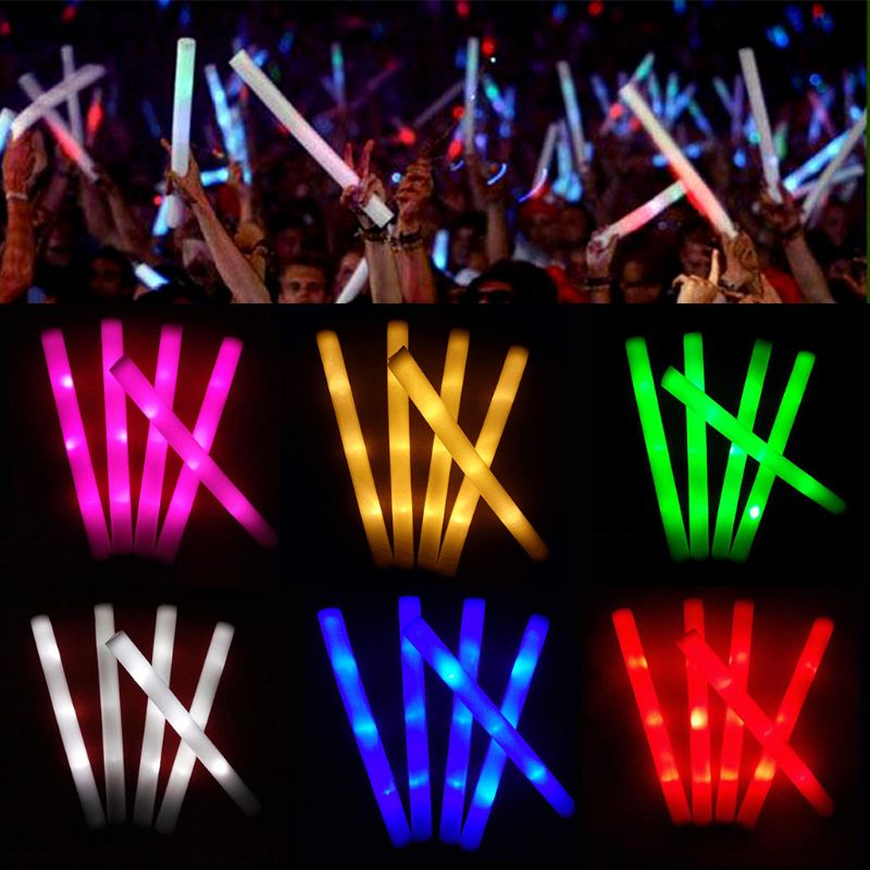 Flashing Led Foam Sticks Party - แท่งโฟมเรืองแสง Led ในที่มืดแท่งโฟมเรืองแสง LED แท่งนุ่มเรืองแสงหลอดกระพริบสำหรับงานปาร์ตี้30/50ชิ้น