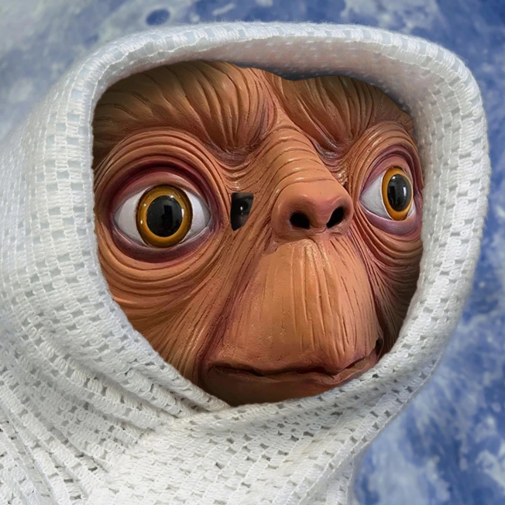 Latex Alien Mask Realistic - สมจริง ET Alien Latex หน้ากากฮาโลวีน Carnival