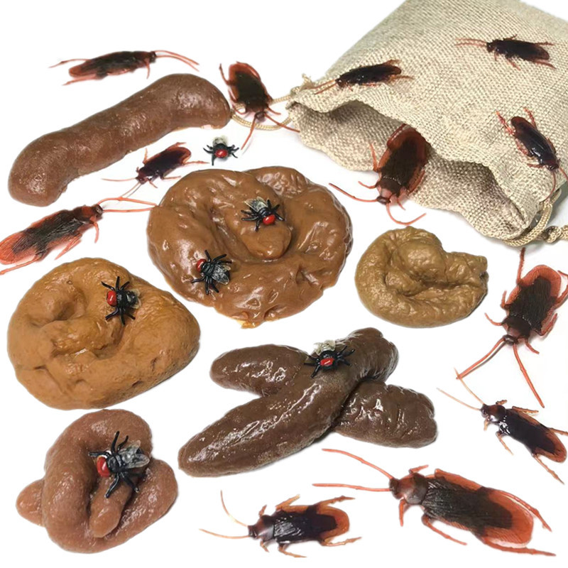 Fake Poop Gag Gift - ของเล่นแกล้งเซ็กทอยสำหรับแกล้งคน6/24ชิ้นของเล่นแกล้งคนแกล้งเหมือนจริงของเล่นแปลกใหม่สำหรับเล่นตลกปาร์ตี้ฮาโลวีน