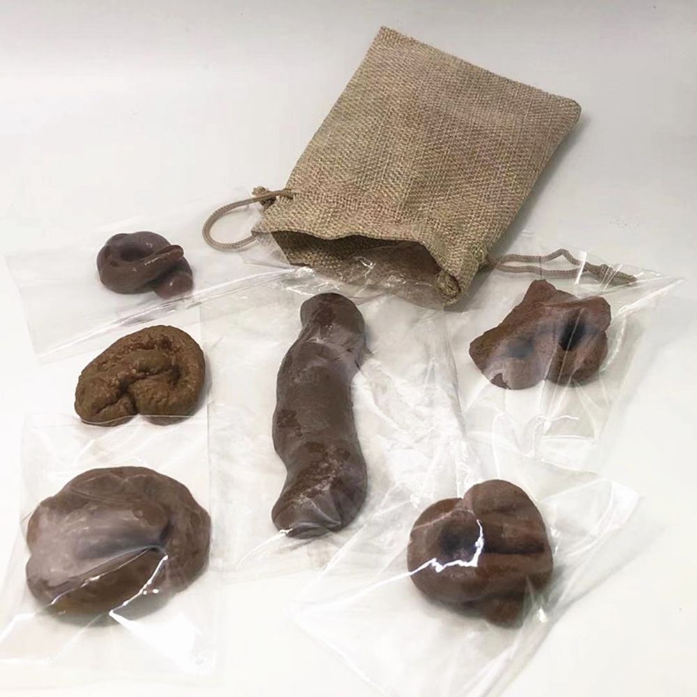 Fake Poop Gag Gift - ของเล่นตลก 6 ชิ้น ของเล่นบิดเบี้ยว ของเล่นบีบคลายเครียด ของเล่นขี้ปลอม