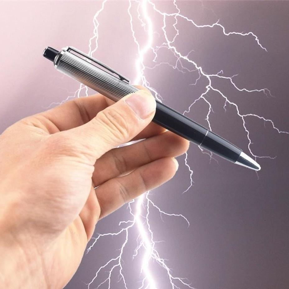 Shock Pen Prank Toy - ปากกาลูกลื่นแฟนซี 1 ชิ้น ของเล่นช็อตไฟฟ้าสุดฮิต ของขวัญตลก แกล้งคน