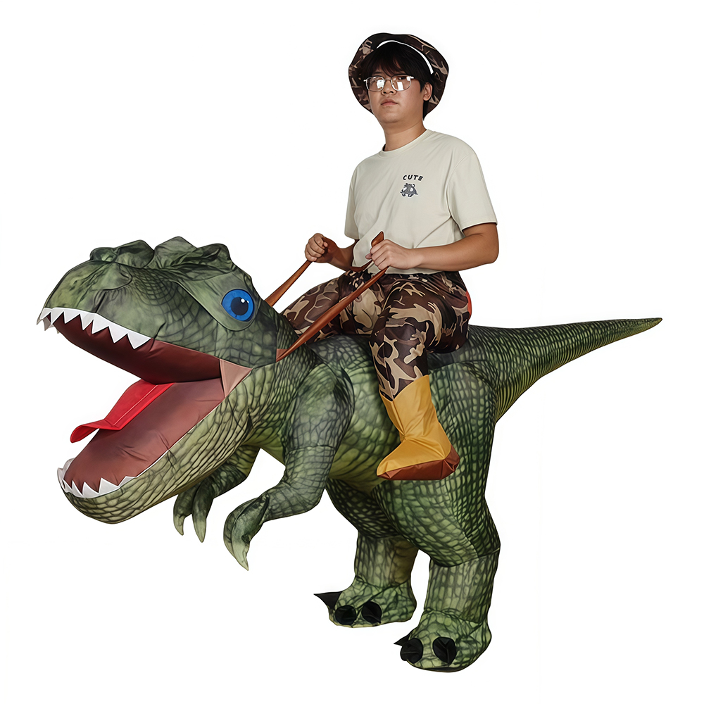 Inflatable Dinosaur Costume Adult - ชุดคอสเพลย์ไดโนเสาร์เป่าลมสำหรับผู้ใหญ่ ลายจุด ตลกขบขัน ไทแรนโนซอรัส เร็กซ์ สำหรับงานปาร์ตี้ธีมไดโนเสาร์