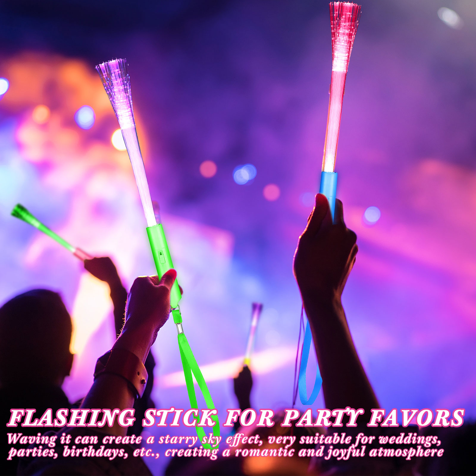 24-200 PCS ไฟเบอร์ออปติก Wands - Glow In The Dark Party Glasses บทวิจารณ์และราคา