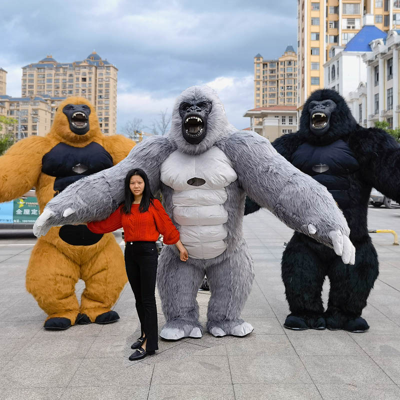 ชีวิตจริง Inflatable Gorilla M - Inflatable Dinosaur Costume Adult บทวิจารณ์และราคา