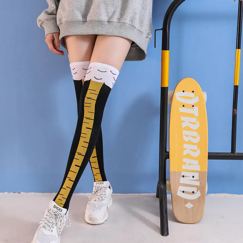 ถุงน่องลายเท้าไก่ตลก แบบยาวคลุ - Funny Chicken Leg Socks บทวิจารณ์และราคา