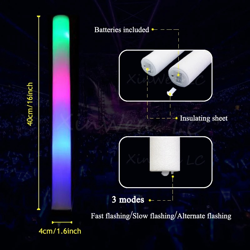 1/15/30 ชิ้นแท่งโฟมเรืองแสง LE - Flashing Led Foam Sticks Party บทวิจารณ์และราคา