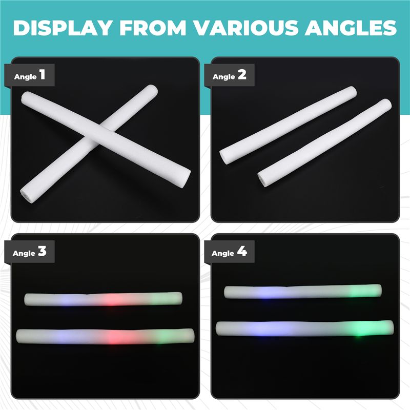 A68P-12 ชิ้นแท่งโฟมเรืองแสง, แ - Flashing Led Foam Sticks Party บทวิจารณ์และราคา