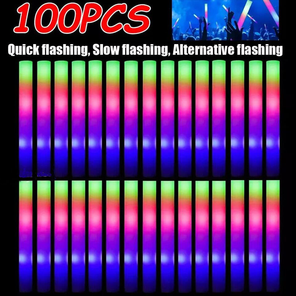 แท่งไฟเรืองแสงแบบแพ็ค 100 ชิ้น - Flashing Led Foam Sticks Party บทวิจารณ์และราคา
