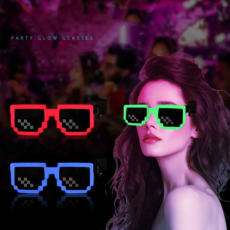 แว่นตา LED ไร้สาย แว่นตาพิกเซล - Glow In The Dark Party Glasses บทวิจารณ์และราคา