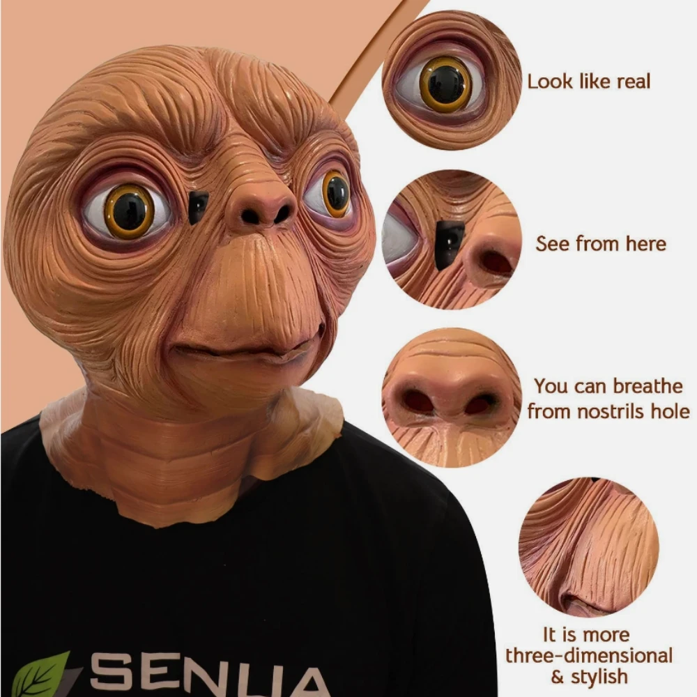 สมจริง ET Alien Latex หน้ากากฮ - Latex Alien Mask Realistic บทวิจารณ์และราคา