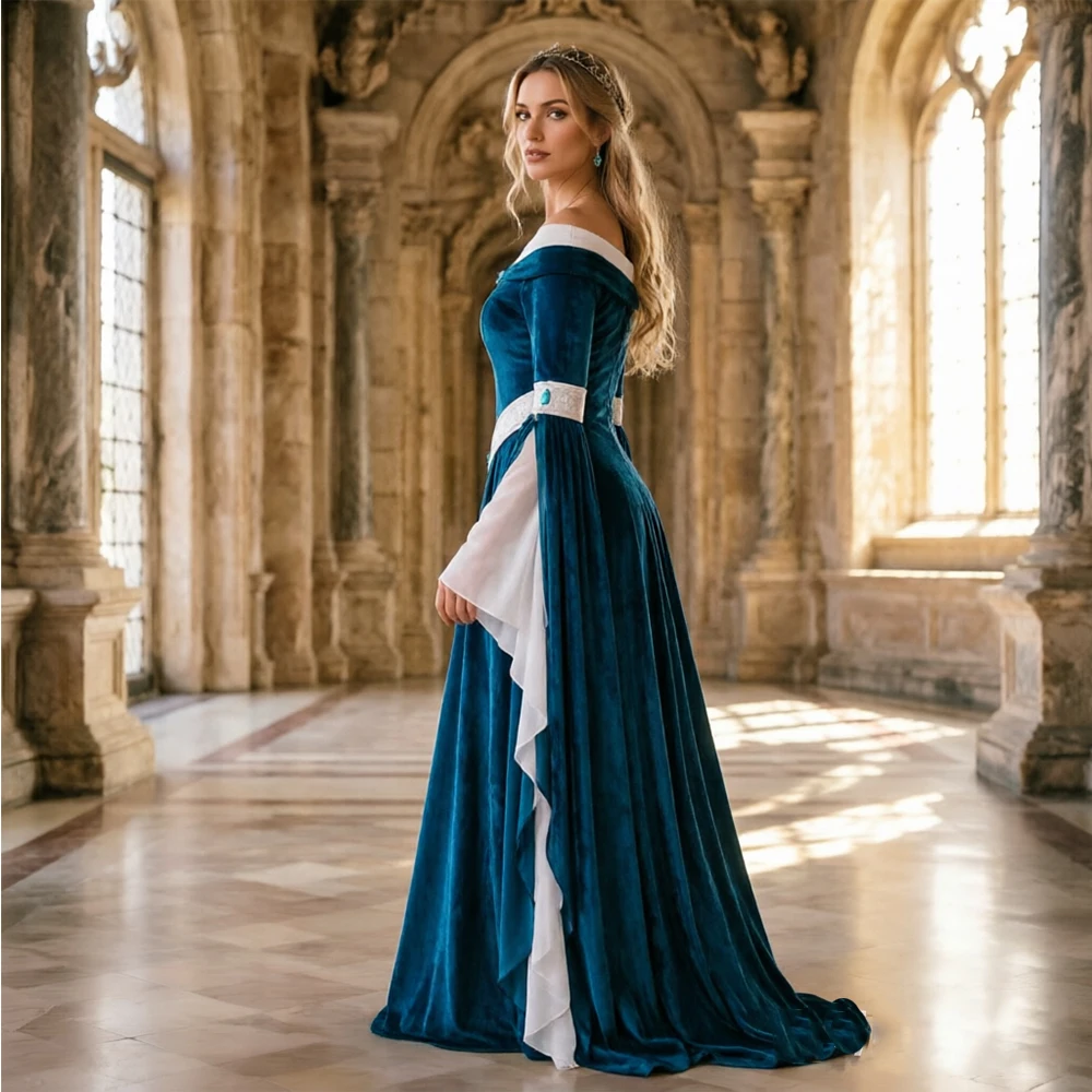 ชุดเดรสสไตล์เอลฟ์ยุคกลางเรอเนซ - Medieval Renaissance Dress Women บทวิจารณ์และราคา