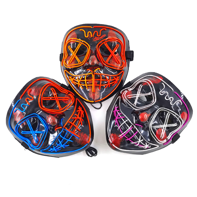 ไร้สาย LED หน้ากากเรืองแสง EL  - Led Purge Mask Halloween บทวิจารณ์และราคา