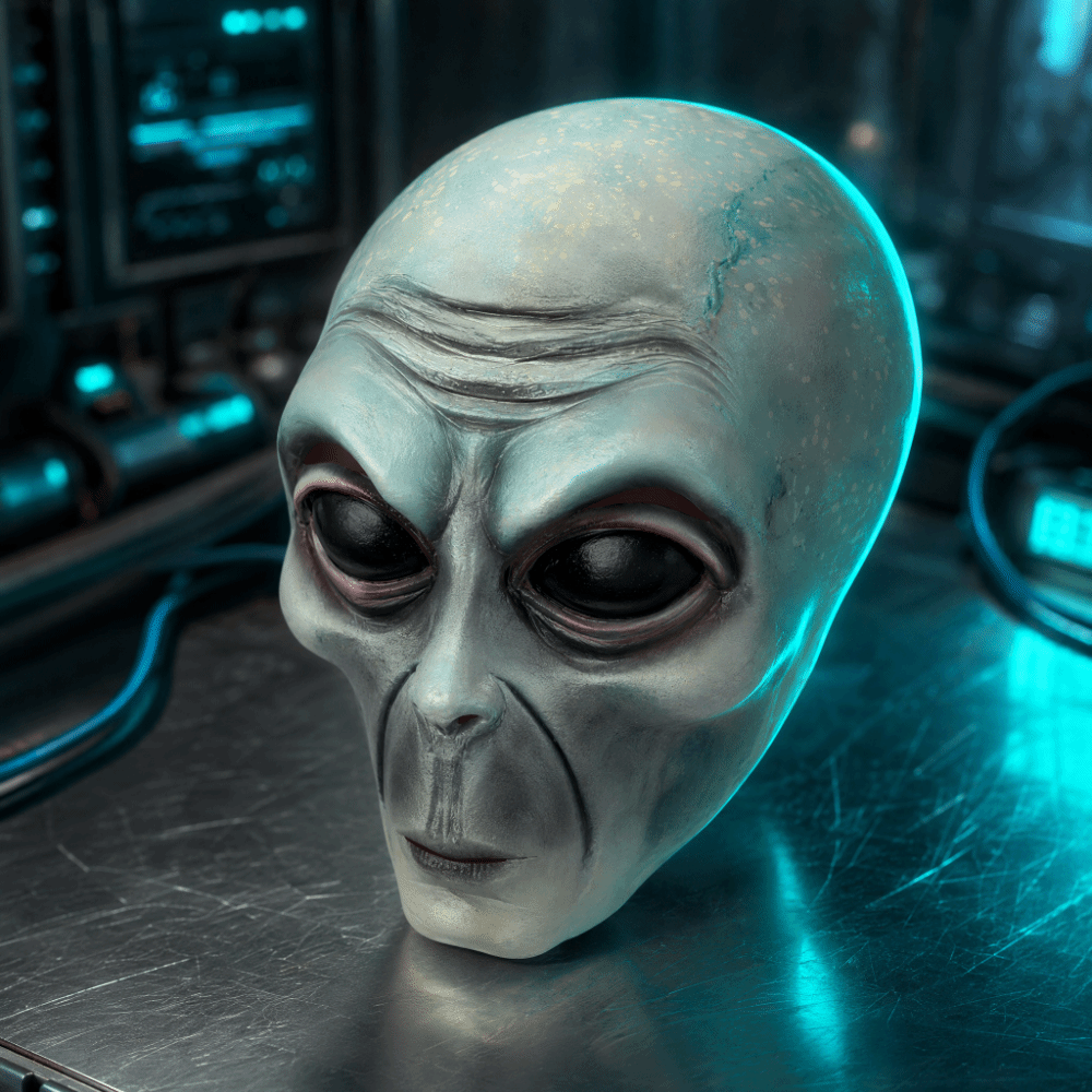 หน้ากากเอเลี่ยนทำจากวัสดุลาเท็ - Latex Alien Mask Realistic บทวิจารณ์และราคา