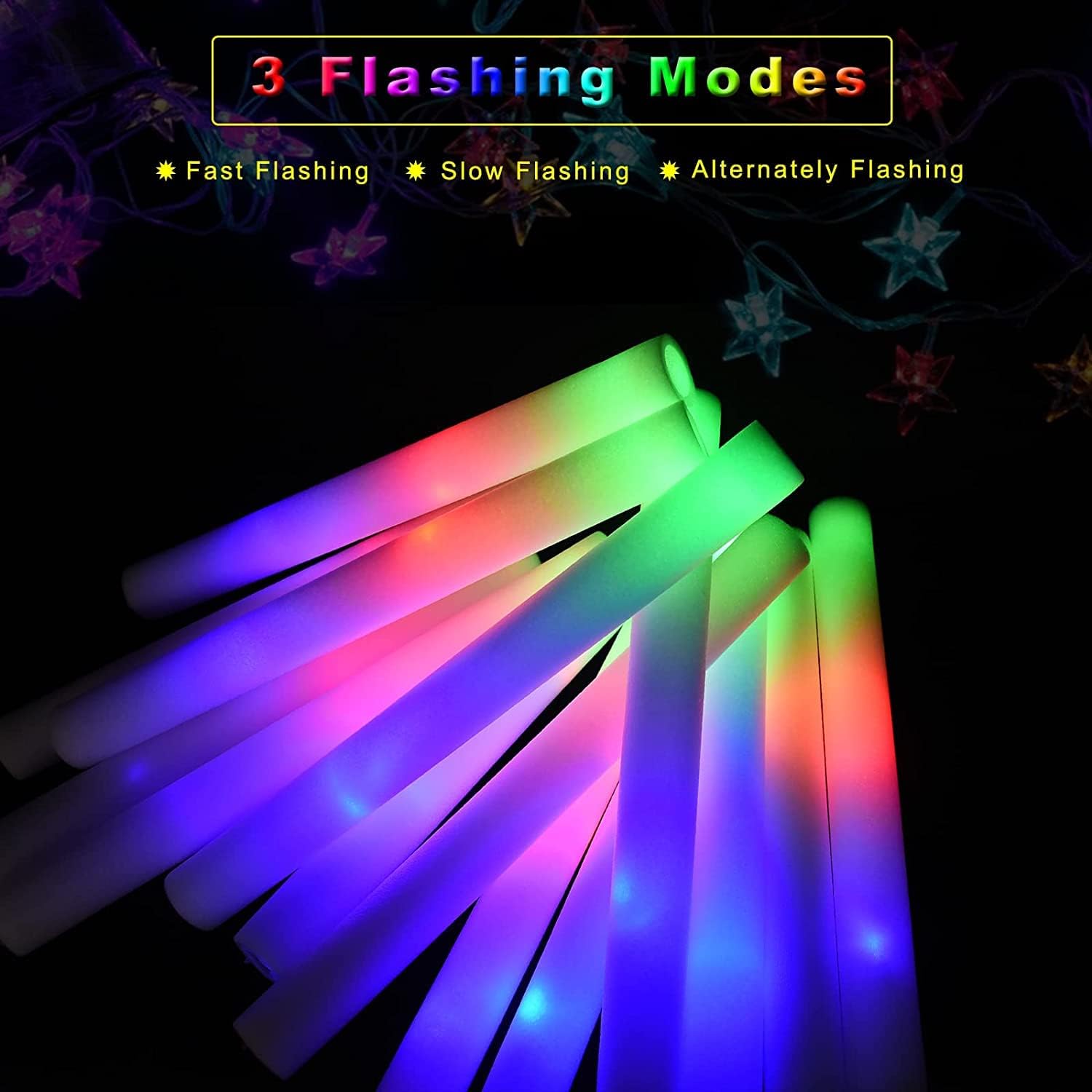 30 ชิ้นโฟม Glow Sticks 3 โหมดท - Flashing Led Foam Sticks Party บทวิจารณ์และราคา