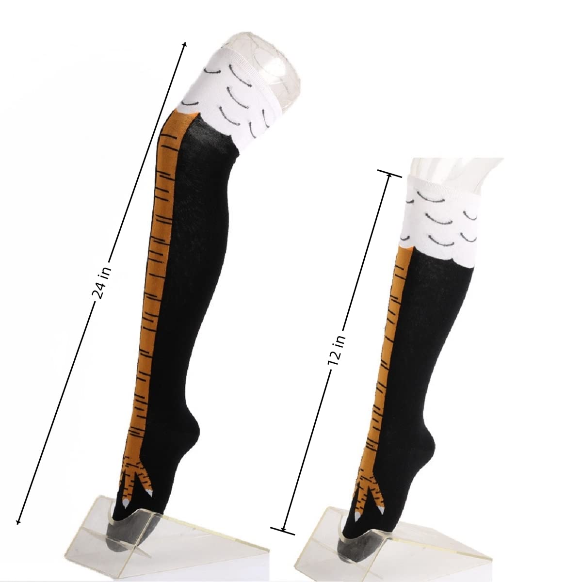 ถุงเท้าลายเท้าไก่ 1/2 คู่ สำหร - Funny Chicken Leg Socks บทวิจารณ์และราคา