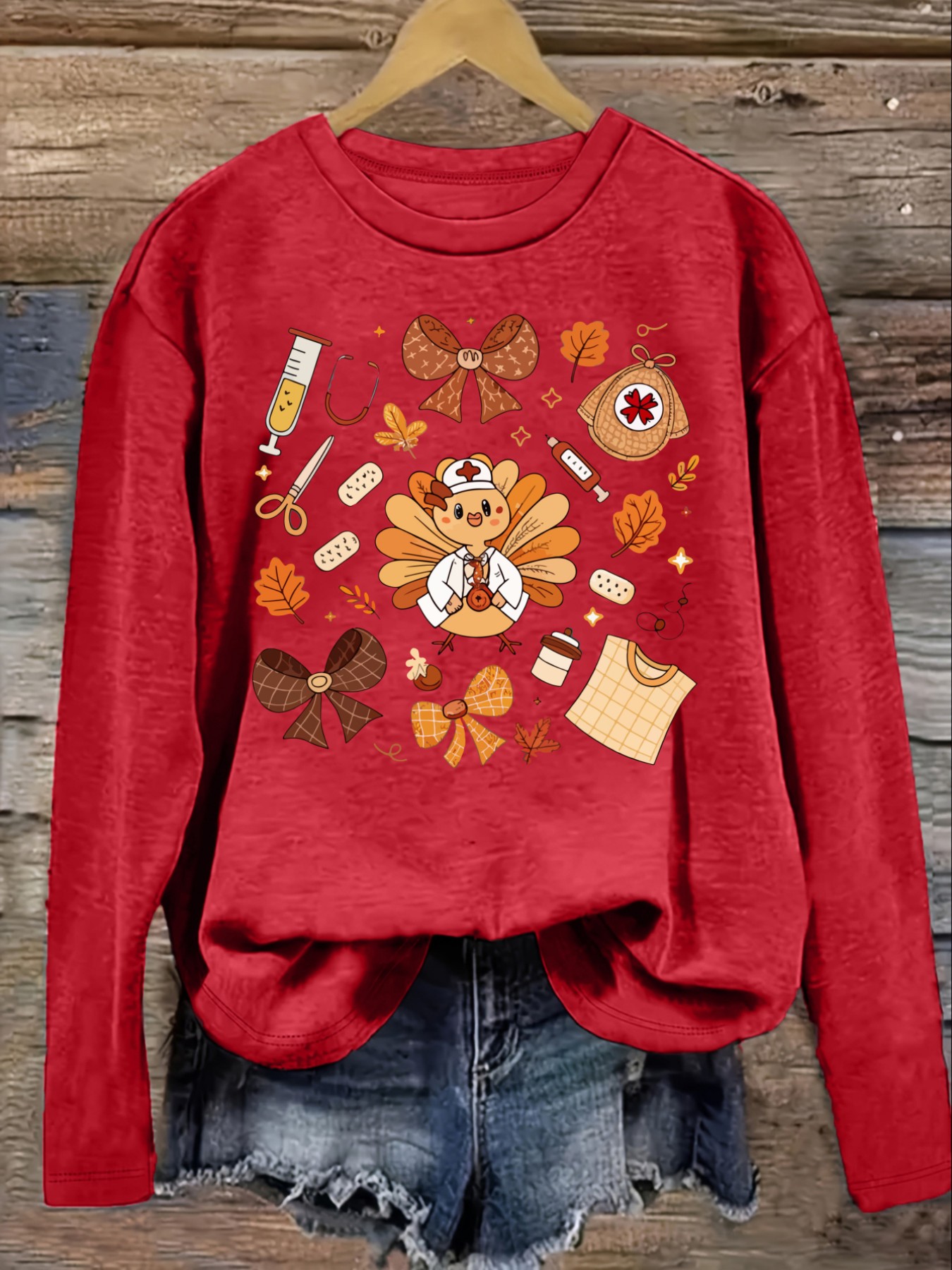 เสื้อยืดแขนยาวคอกลมลำลองสำหรับ - Costumes บทวิจารณ์และราคา