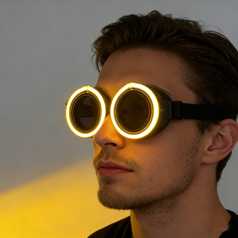 แว่นตา LED ทรงกลมแบบใหม่ เลนส์ - Glow In The Dark Party Glasses บทวิจารณ์และราคา