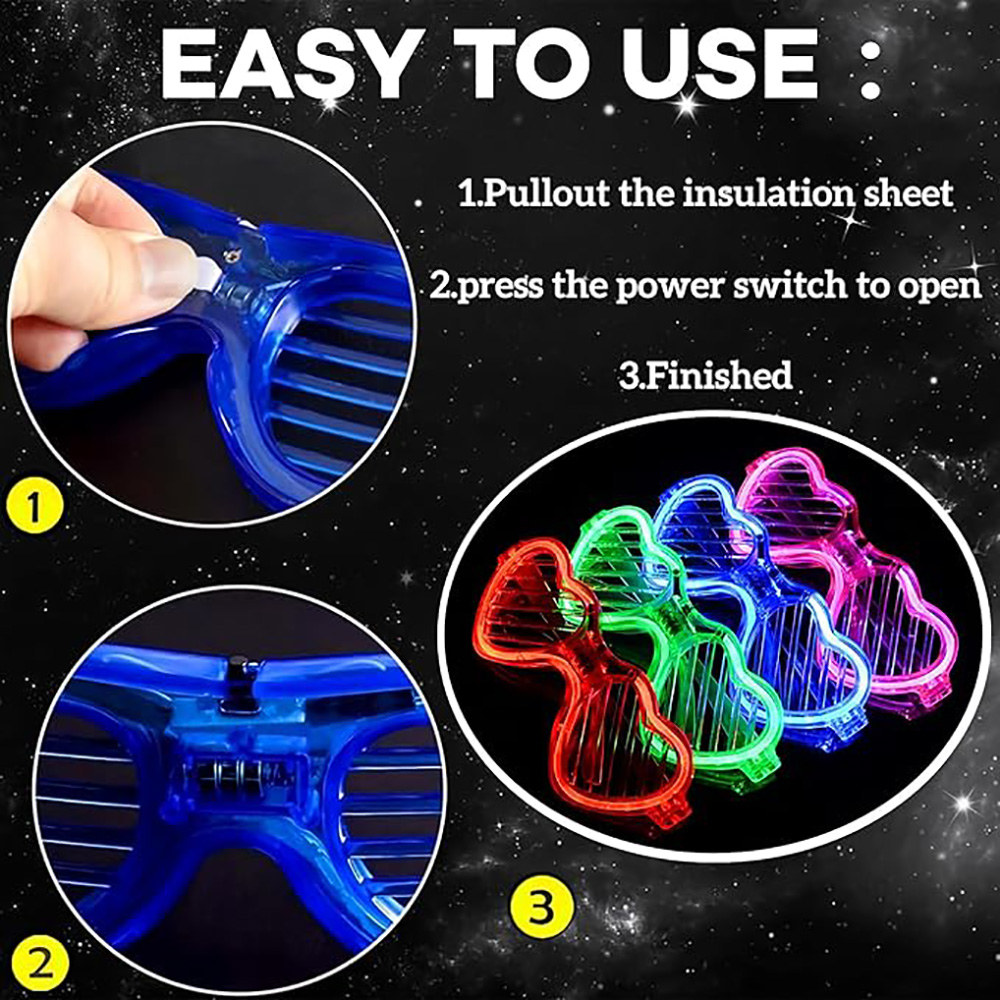 5/10/20/30/50 BULK Light Up แว - Glow In The Dark Party Glasses บทวิจารณ์และราคา