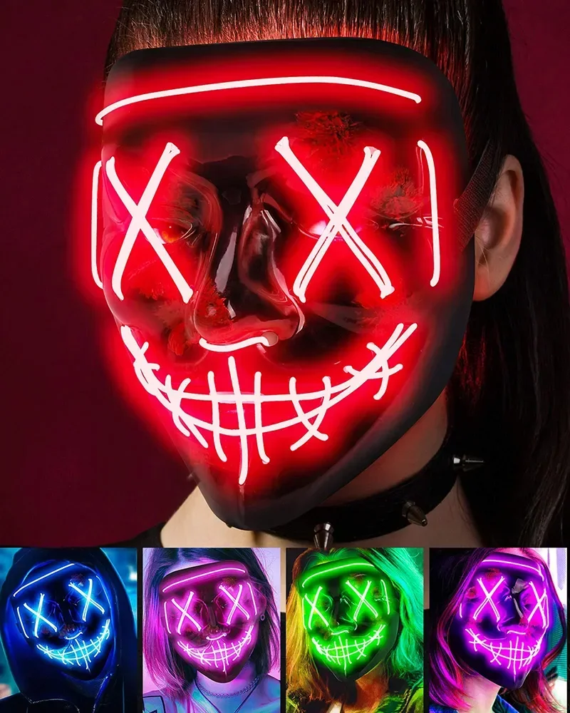 บาร์ไร้สายเทศกาลดนตรีนีออน Pur - Led Purge Mask Halloween บทวิจารณ์และราคา