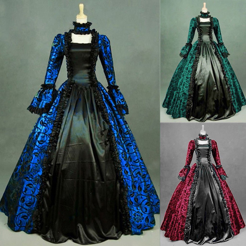 ชุดเดรสวินเทจผู้หญิง ดีไซน์ประ - Medieval Renaissance Dress Women บทวิจารณ์และราคา