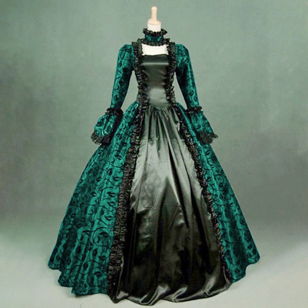 ชุดเดรสวินเทจผู้หญิง ดีไซน์ประ - Medieval Renaissance Dress Women บทวิจารณ์และราคา