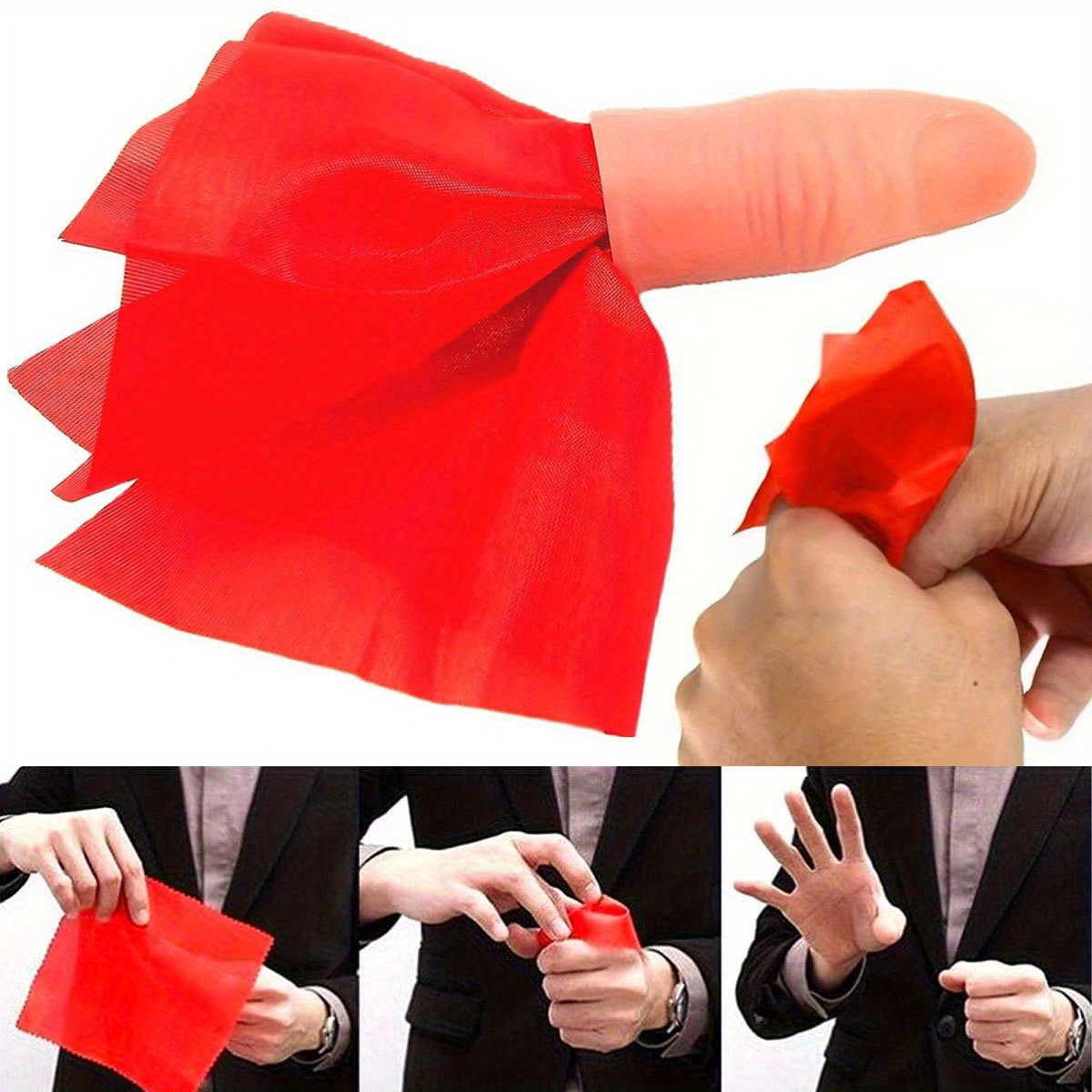 1 ชุดผ้าพันคอ-Vanish Magic Thu - Thumb Tip Magic Trick Set บทวิจารณ์และราคา