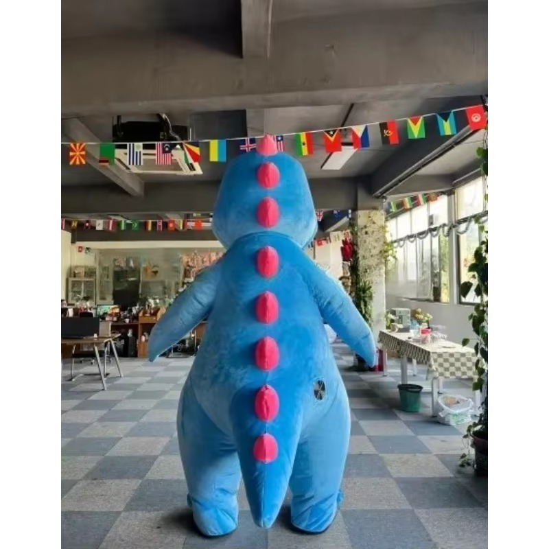 ชุดมาสคอตมังกรสีน้ำเงินเป่าลมข - Inflatable Dinosaur Costume Adult บทวิจารณ์และราคา