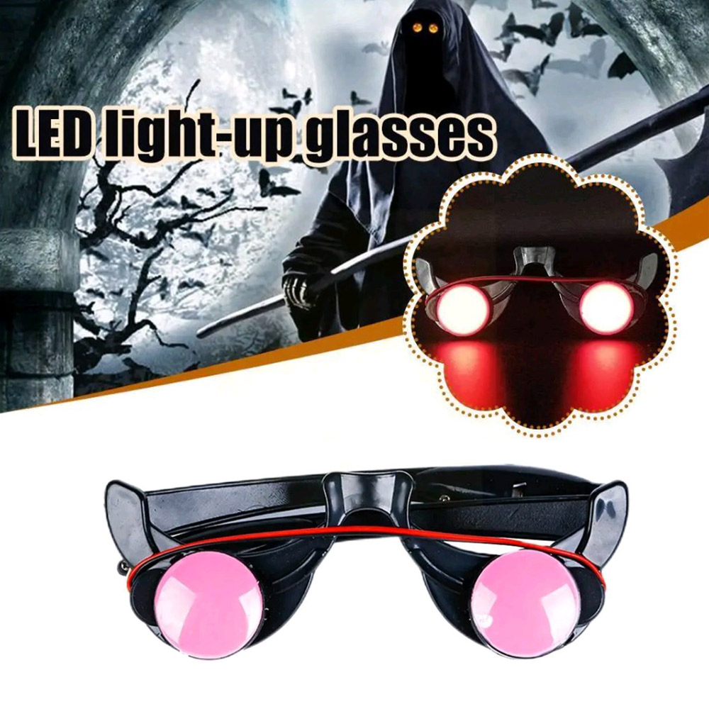 แว่นตาฮาโลวีนสยองขวัญสีแดงอุปก - Glow In The Dark Party Glasses บทวิจารณ์และราคา