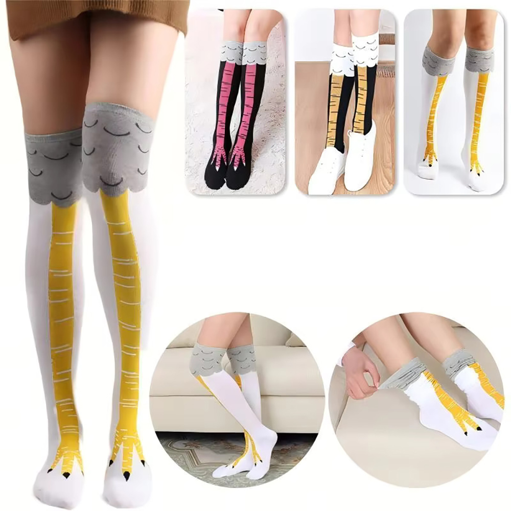 ถุงเท้าลายตีนไก่ ถุงเท้ายาวเหน - Funny Chicken Leg Socks บทวิจารณ์และราคา