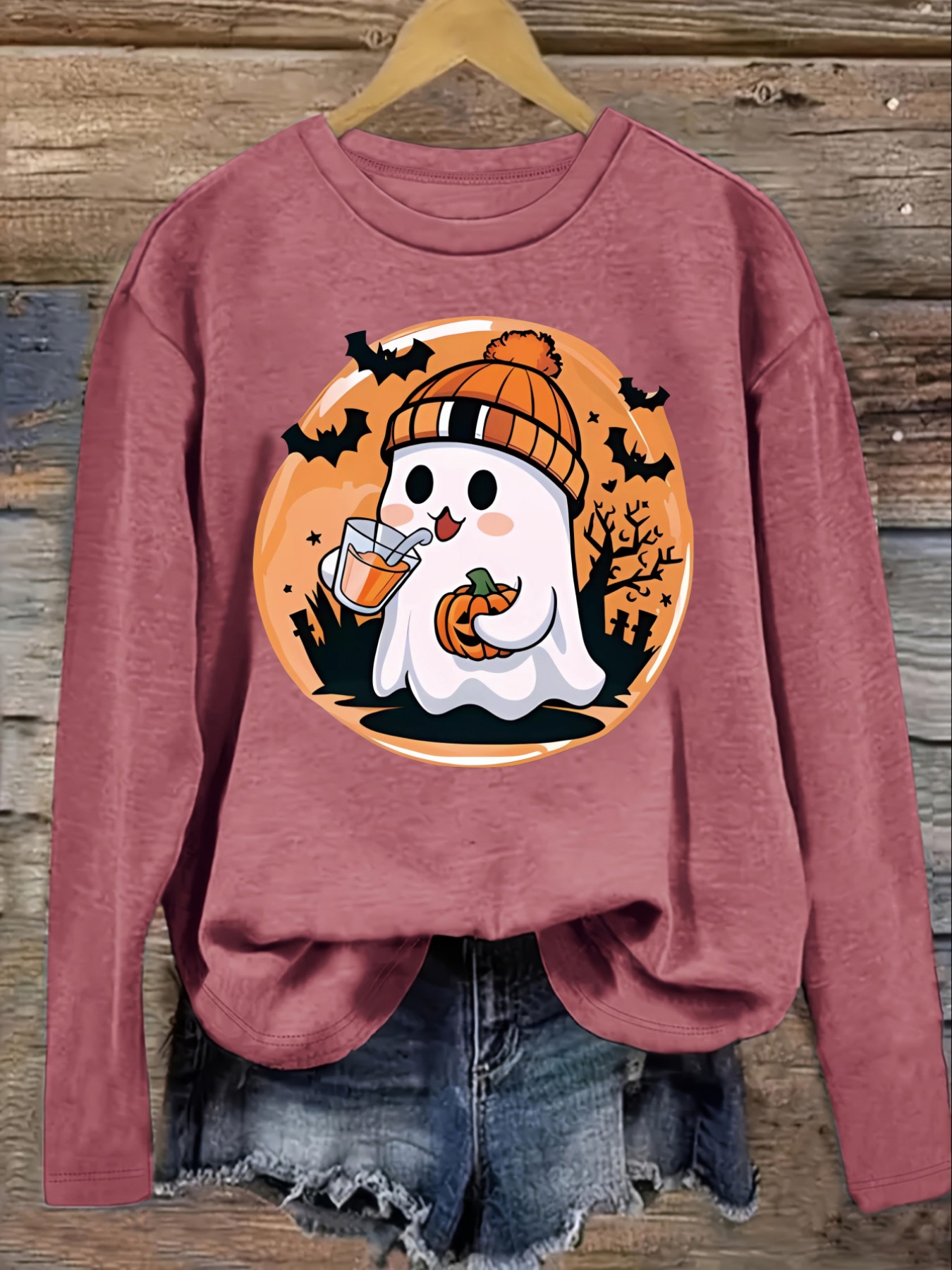 เสื้อยืดแขนยาวคอกลมลำลองสำหรับ - Costumes บทวิจารณ์และราคา