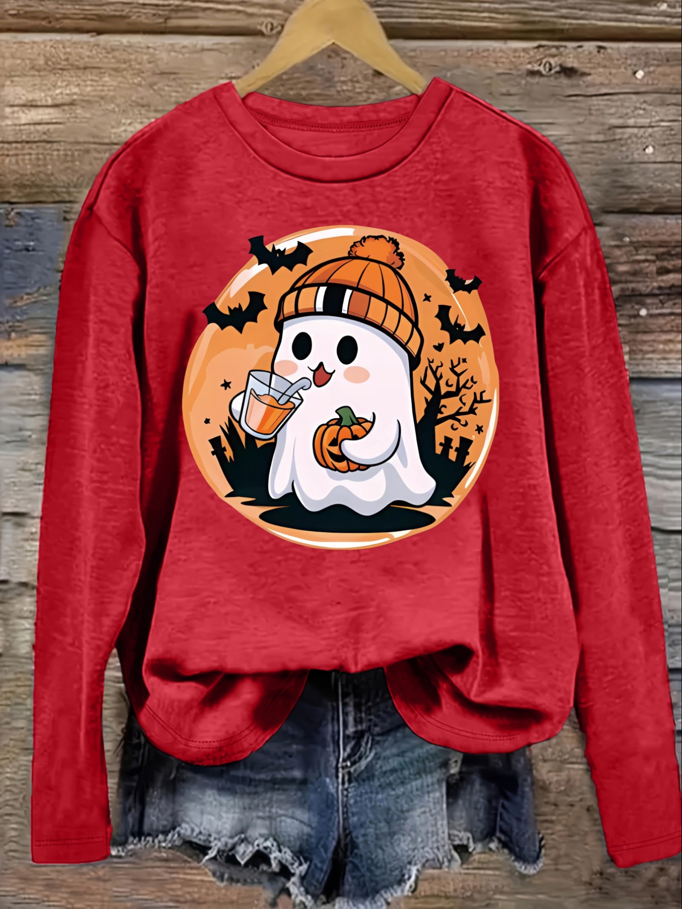 เสื้อยืดแขนยาวคอกลมลำลองสำหรับ - Costumes บทวิจารณ์และราคา