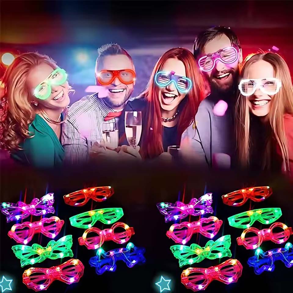 10/20/30/40/50 ชิ้นไฟ LED สว่า - Glow In The Dark Party Glasses บทวิจารณ์และราคา