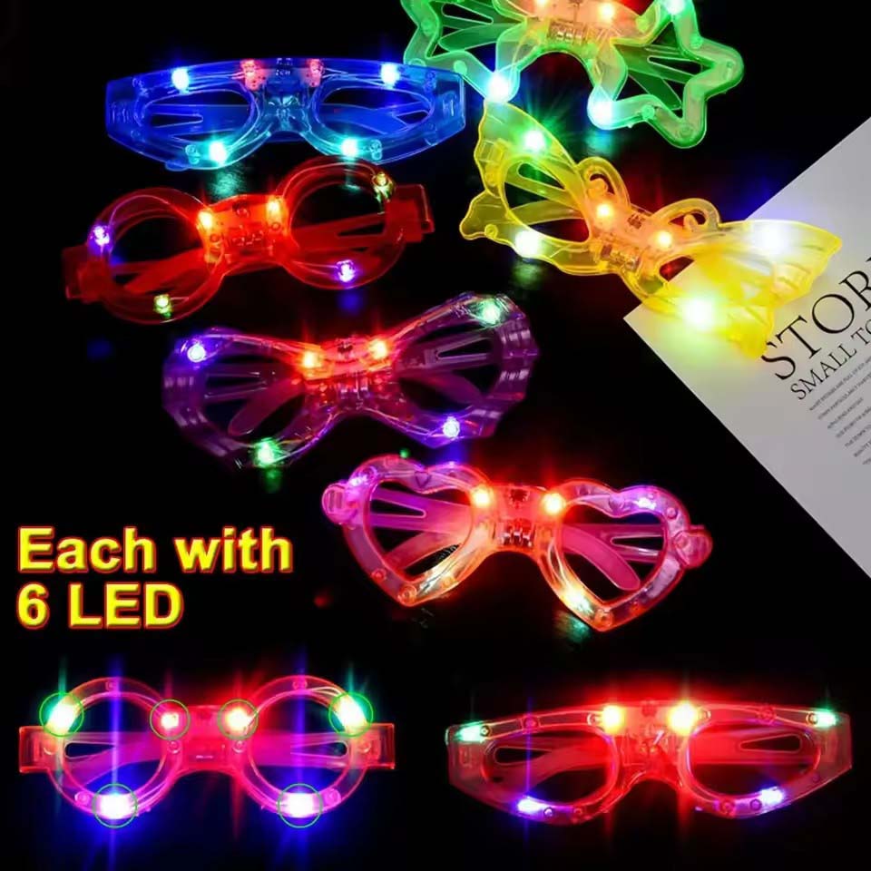 10/20/30/40/50 ชิ้นไฟ LED สว่า - Glow In The Dark Party Glasses บทวิจารณ์และราคา