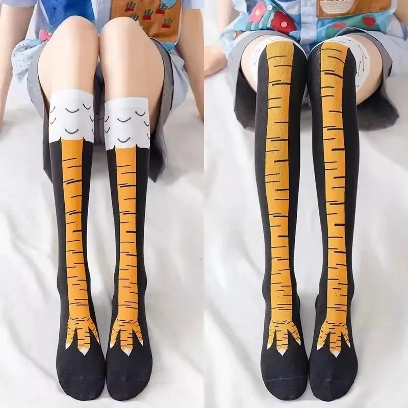 ถุงน่องลายเท้าไก่ตลก แบบยาวคลุ - Funny Chicken Leg Socks บทวิจารณ์และราคา