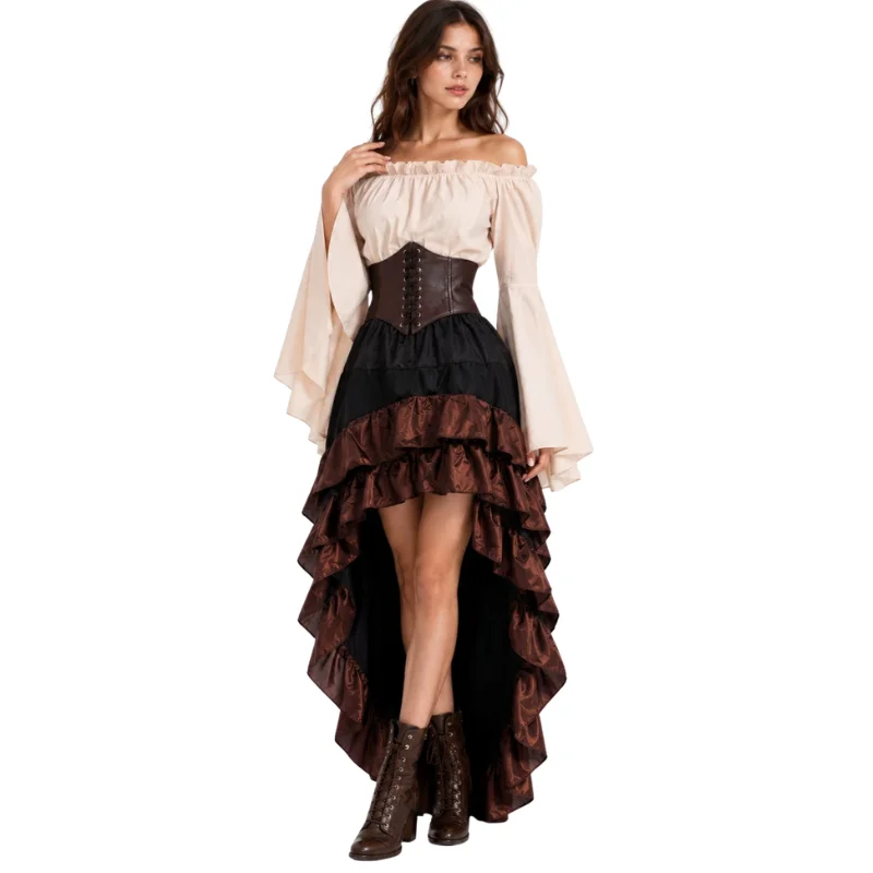 ชุดฮาโลวีนสไตล์ยุคกลางย้อนยุค  - Medieval Renaissance Dress Women บทวิจารณ์และราคา