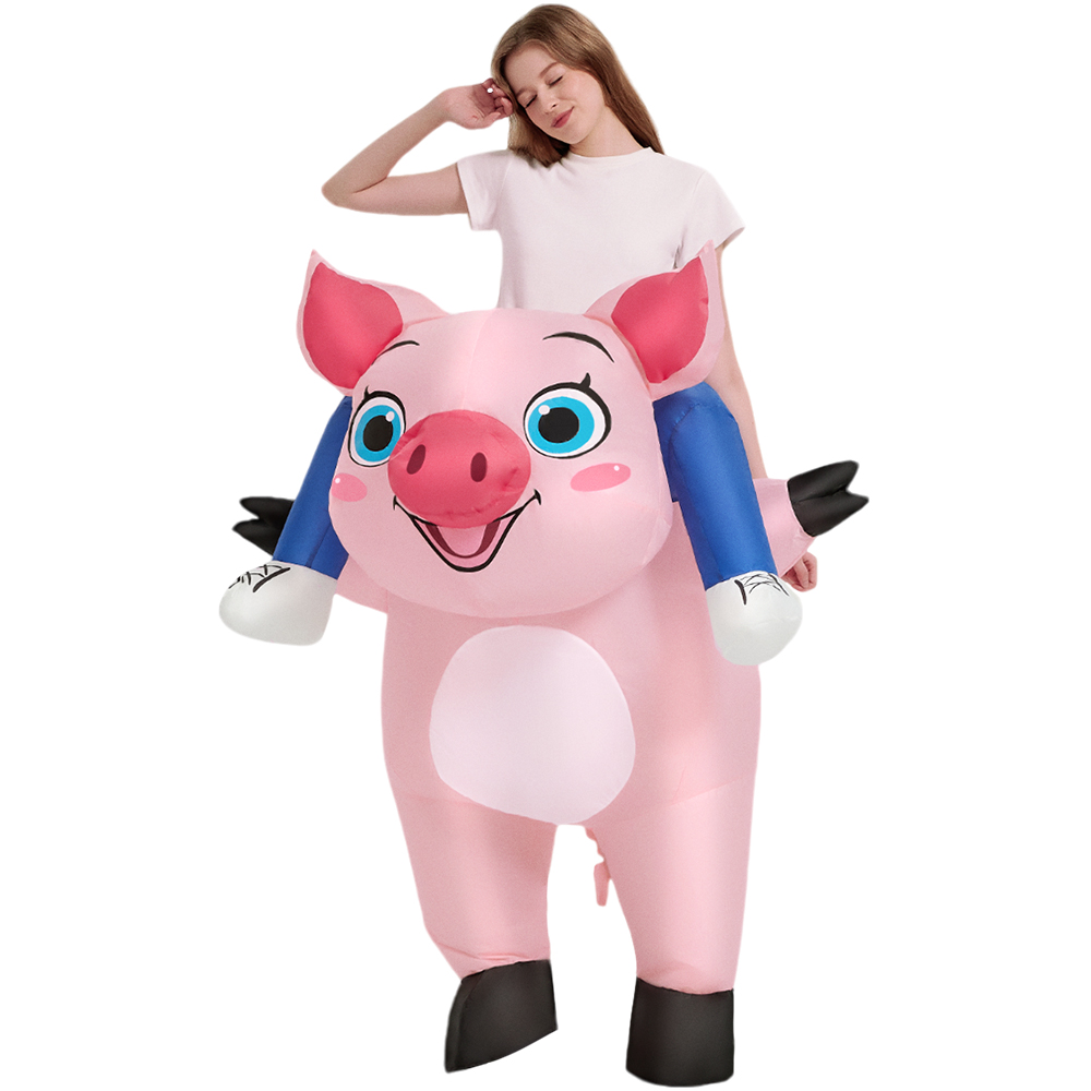 ใหม่สีชมพู Inflatable หมูเครื่ - Inflatable Dinosaur Costume Adult บทวิจารณ์และราคา
