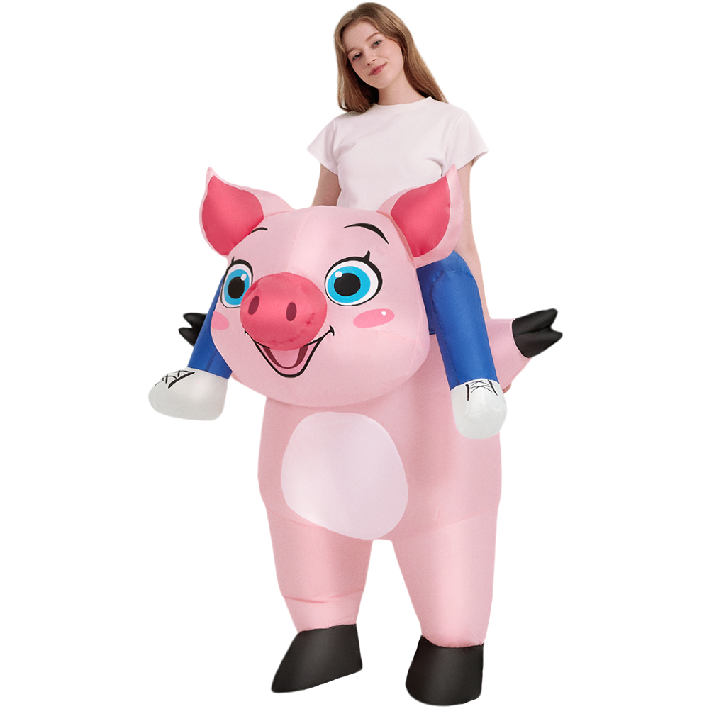 ใหม่สีชมพู Inflatable หมูเครื่ - Inflatable Dinosaur Costume Adult บทวิจารณ์และราคา