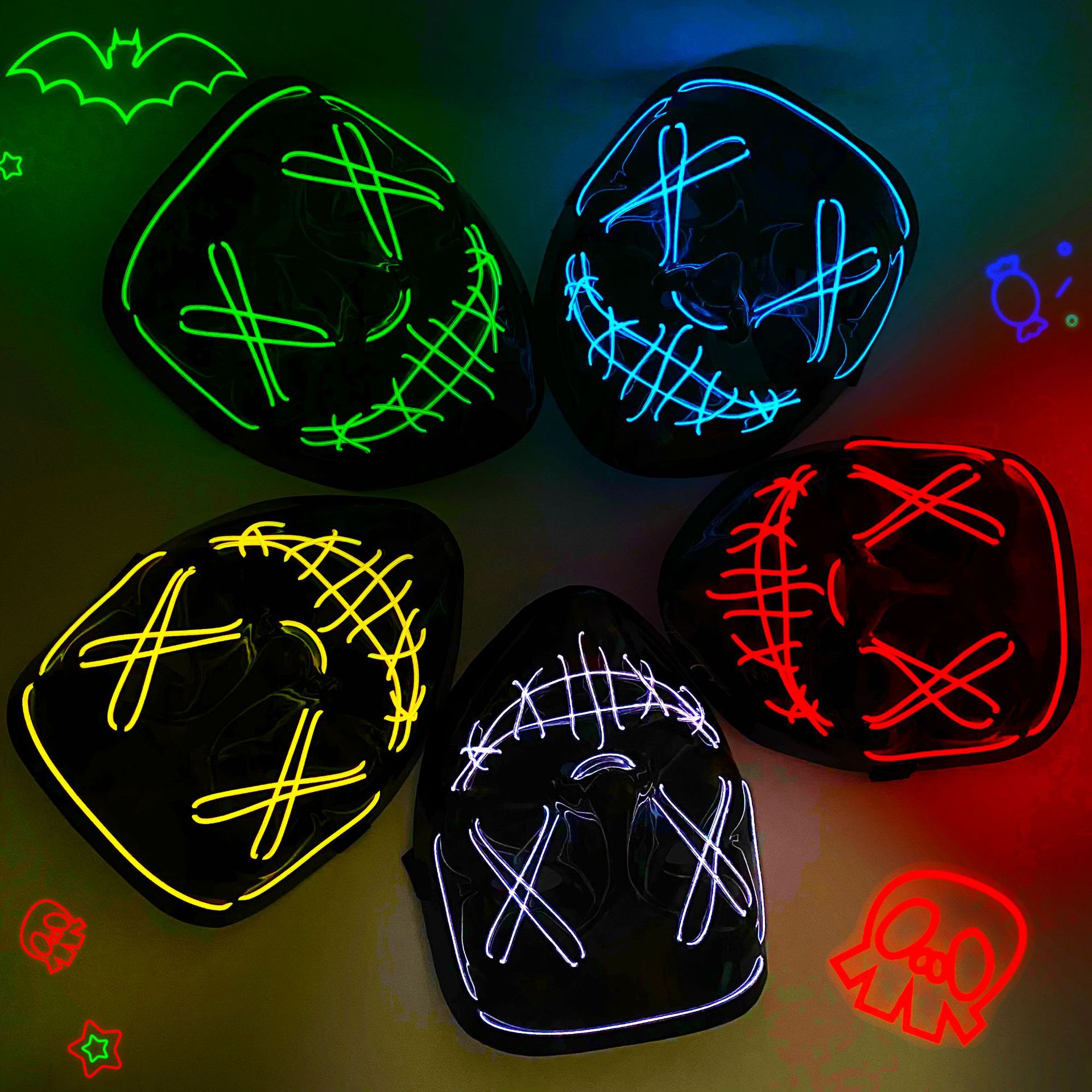 หน้ากาก LED สำหรับงานฮาโลวีน ง - Led Purge Mask Halloween บทวิจารณ์และราคา