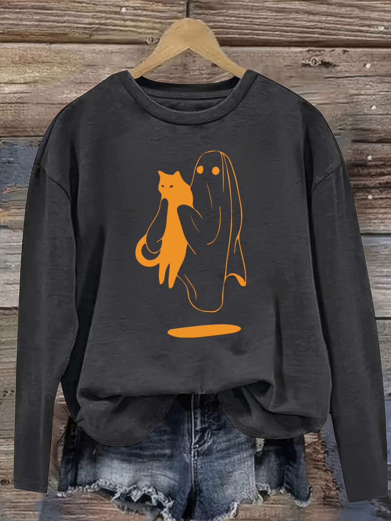 เสื้อยืดแขนยาวคอกลมลำลองสำหรับ - Costumes บทวิจารณ์และราคา