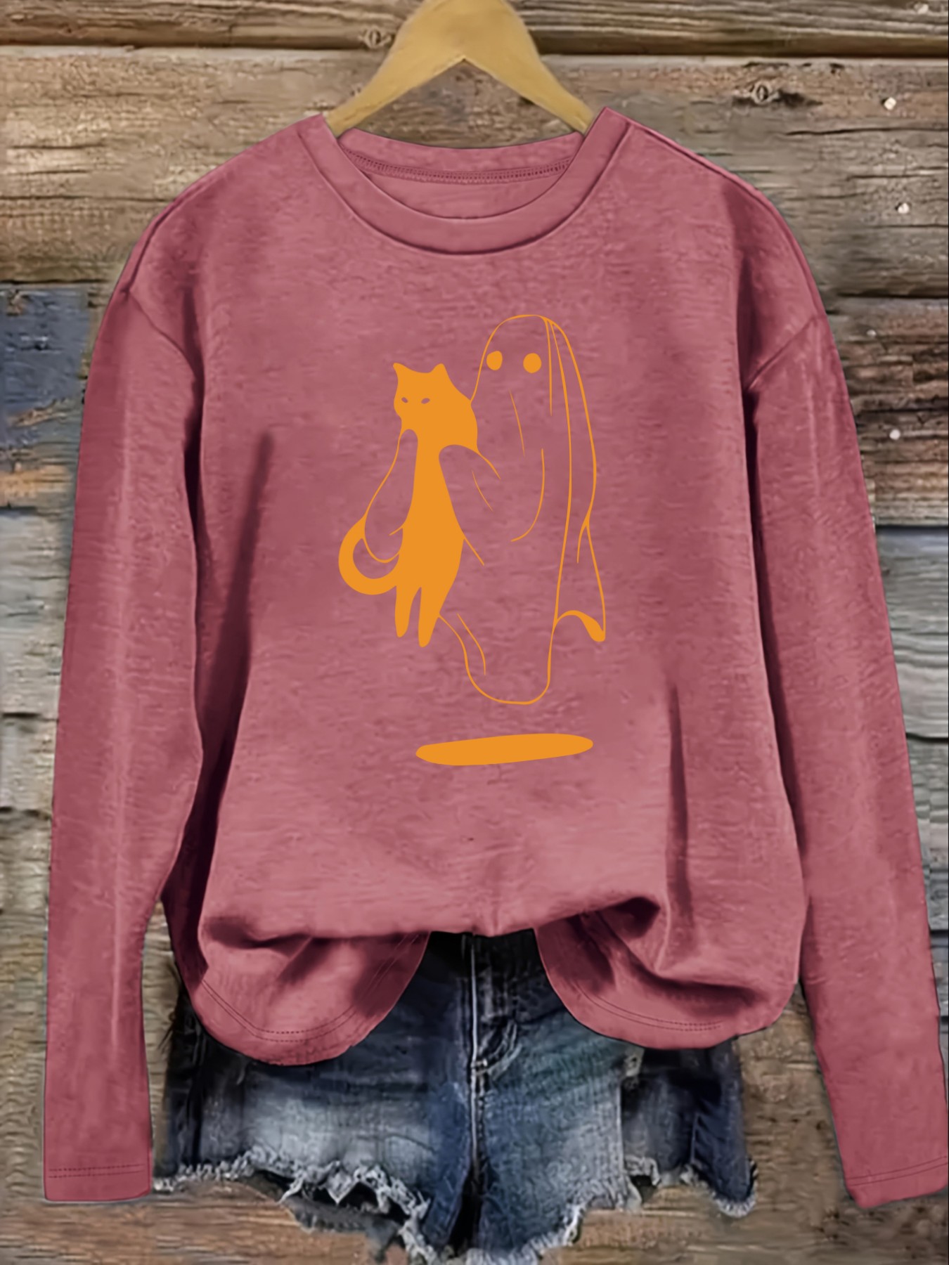 เสื้อยืดแขนยาวคอกลมลำลองสำหรับ - Costumes บทวิจารณ์และราคา