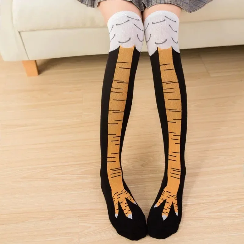ถุงน่องลายเท้าไก่ตลก แบบยาวคลุ - Funny Chicken Leg Socks บทวิจารณ์และราคา