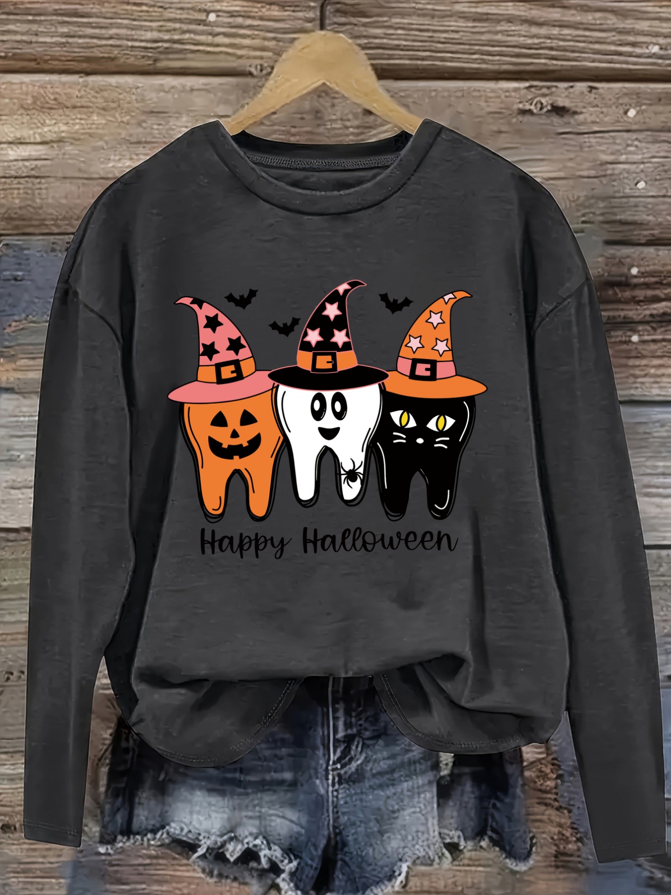 เสื้อยืดแขนยาวคอกลมลำลองสำหรับ - Costumes บทวิจารณ์และราคา