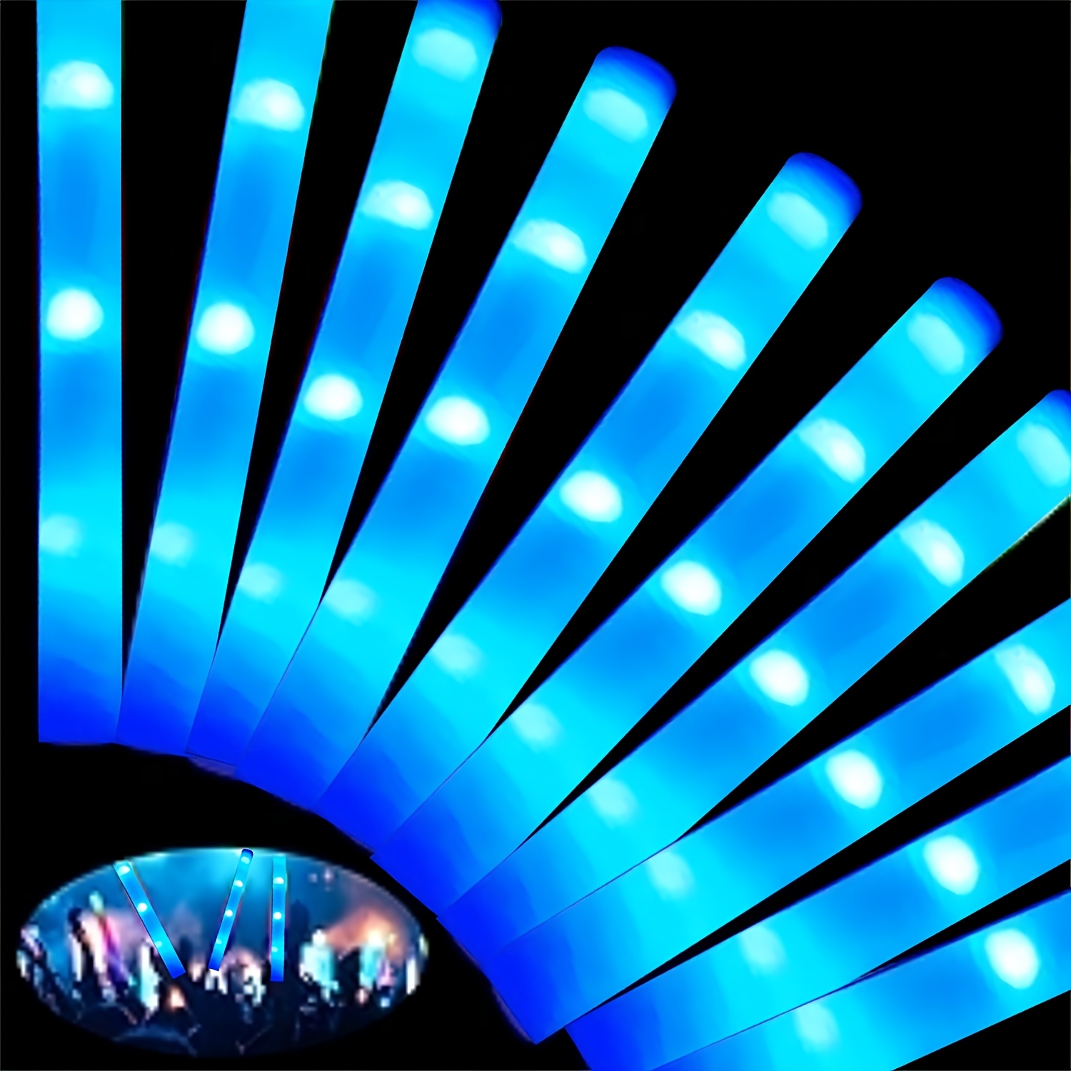 แท่งโฟมเรืองแสง LED สีฟ้า 30 ช - Flashing Led Foam Sticks Party บทวิจารณ์และราคา