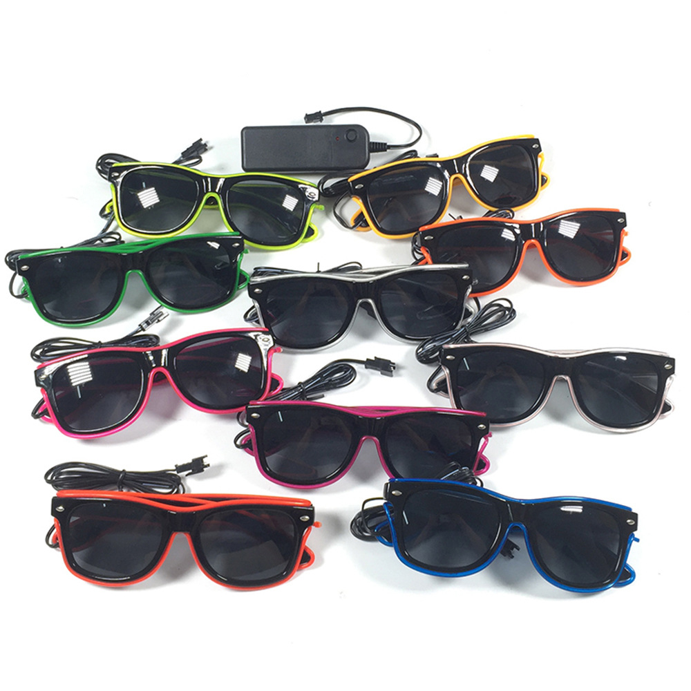 1PC กระพริบลวด EL LED แว่นตาส่ - Glow In The Dark Party Glasses บทวิจารณ์และราคา